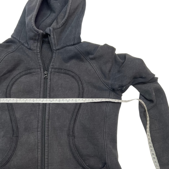 Lululemon Black Scuba Hoodie Stretch Lined Hood Size 8 - Picture 11 of 11
